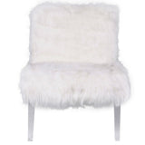 Prudence Faux Fur Acrylic Chair