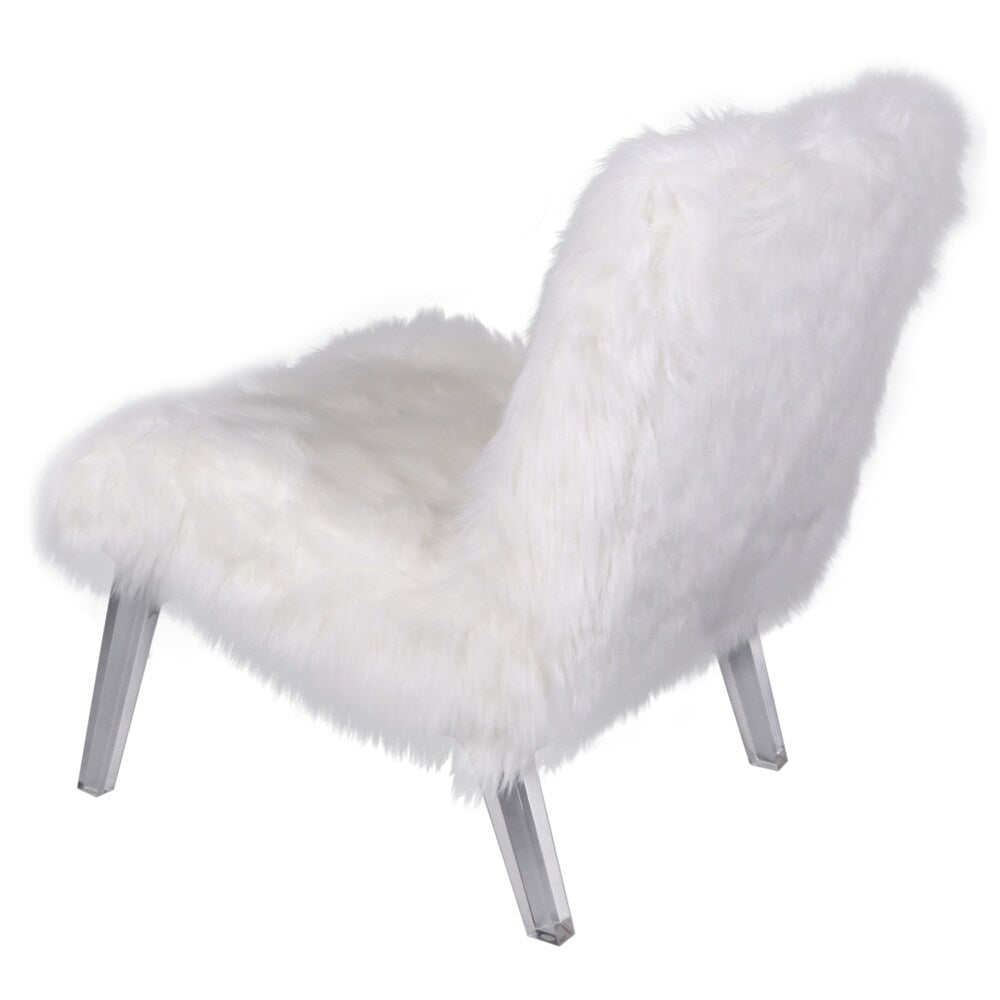 Prudence Faux Fur Acrylic Chair