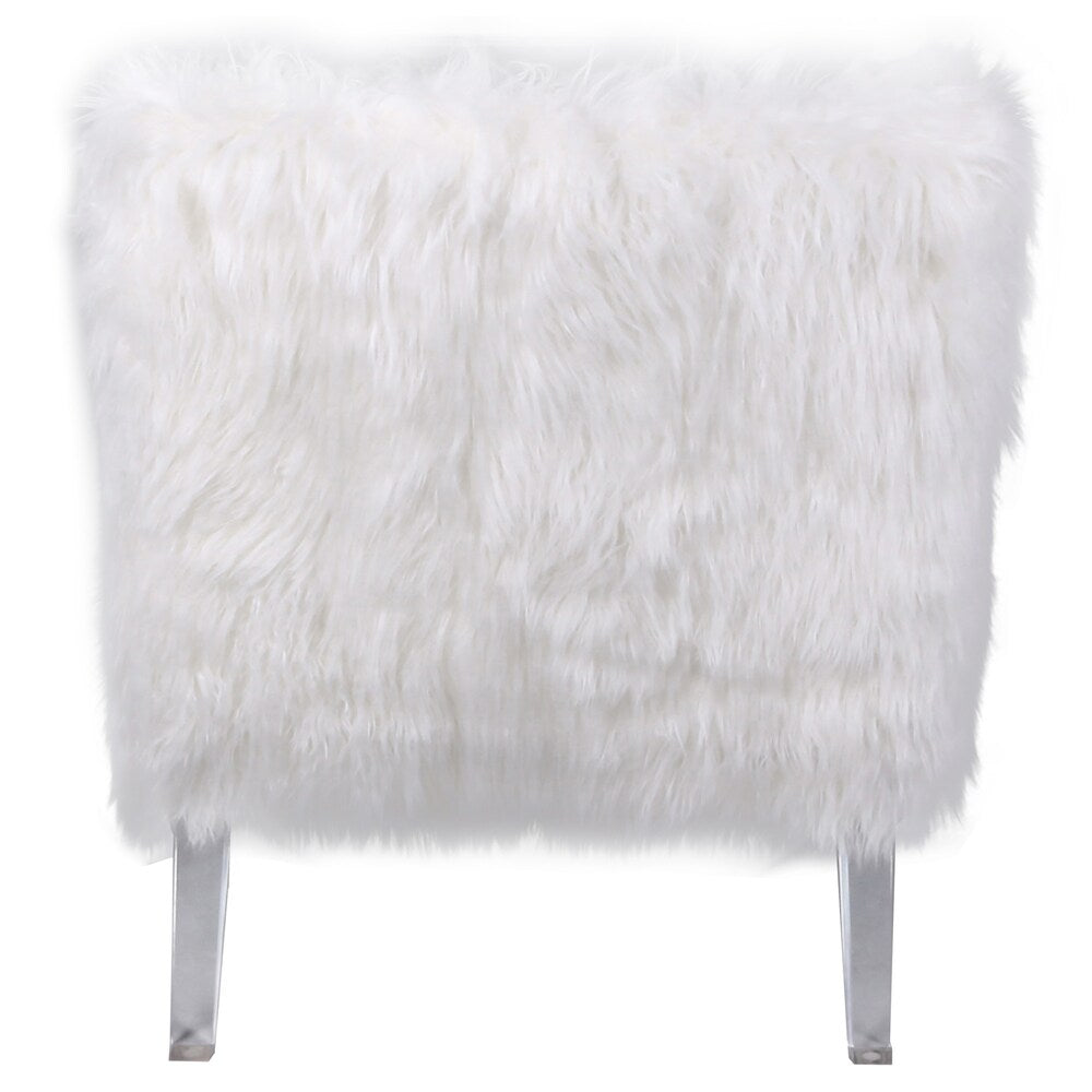 Prudence Faux Fur Acrylic Chair