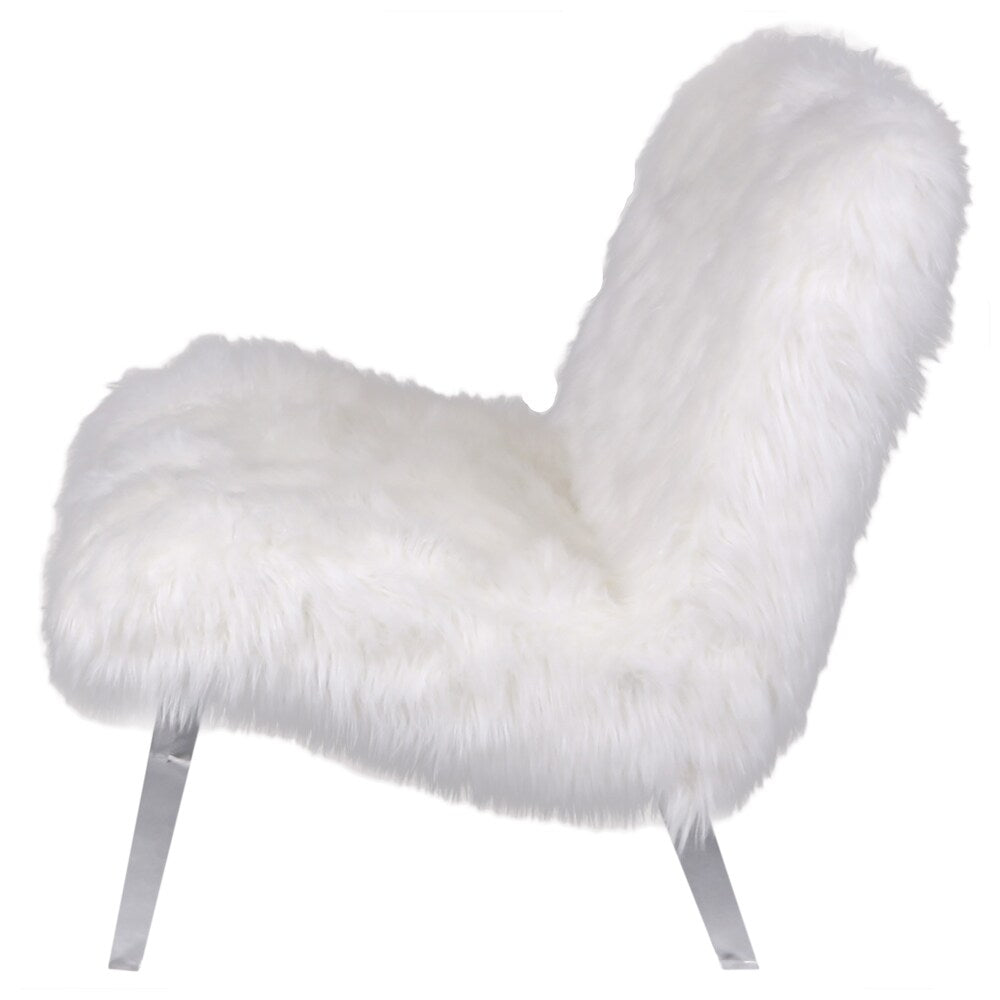 Prudence Faux Fur Acrylic Chair