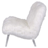 Prudence Faux Fur Acrylic Chair