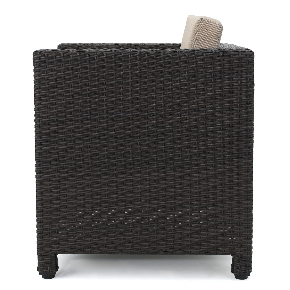 Puerta 5-piece Outdoor Wicker Chat Set with Water Resistant Cushions by Christopher Knight Home