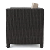 Puerta 5-piece Outdoor Wicker Chat Set with Water Resistant Cushions by Christopher Knight Home