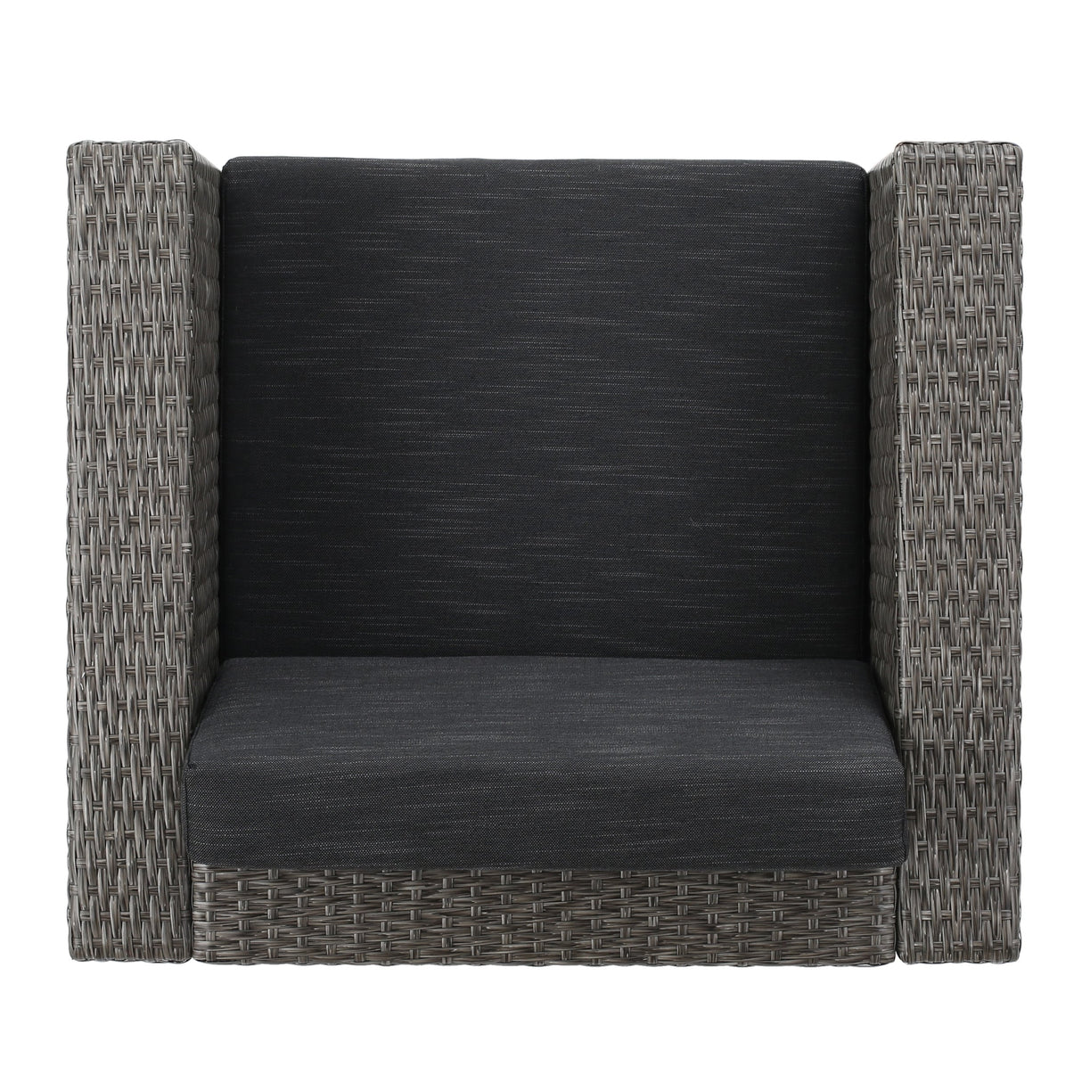 Puerta 5-piece Outdoor Wicker Chat Set with Water Resistant Cushions by Christopher Knight Home