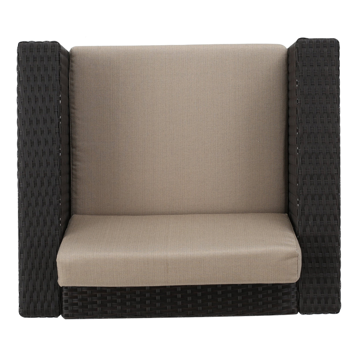 Puerta 5-piece Outdoor Wicker Chat Set with Water Resistant Cushions by Christopher Knight Home
