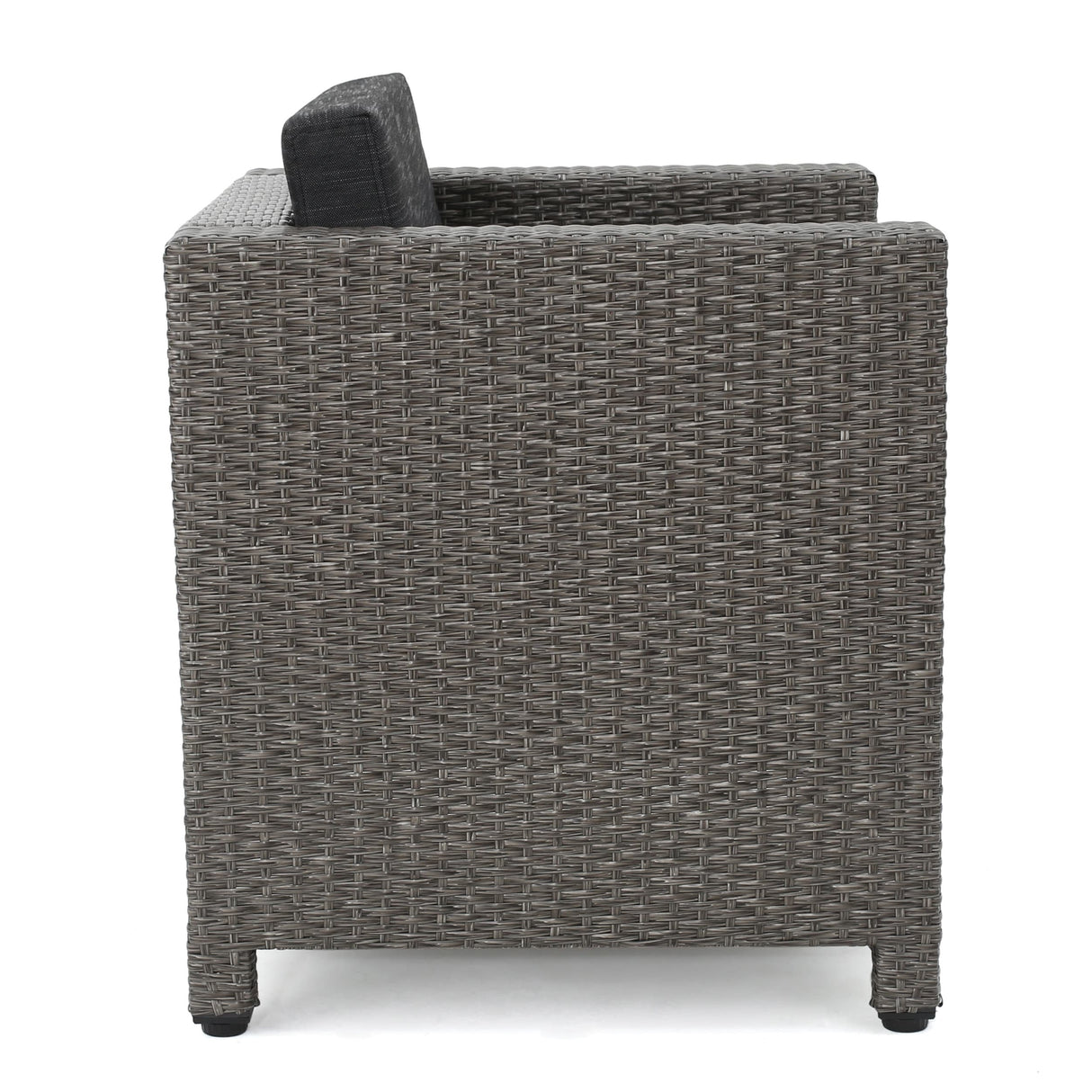 Puerta 5-piece Outdoor Wicker Chat Set with Water Resistant Cushions by Christopher Knight Home