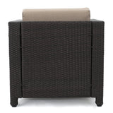 Puerta 5-piece Outdoor Wicker Chat Set with Water Resistant Cushions by Christopher Knight Home