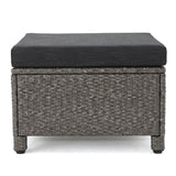 Puerta 5-piece Outdoor Wicker Chat Set with Water Resistant Cushions by Christopher Knight Home
