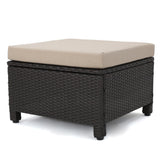 Puerta 5-piece Outdoor Wicker Chat Set with Water Resistant Cushions by Christopher Knight Home