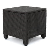 Puerta 5-piece Outdoor Wicker Chat Set with Water Resistant Cushions by Christopher Knight Home