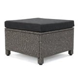 Puerta 5-piece Outdoor Wicker Chat Set with Water Resistant Cushions by Christopher Knight Home