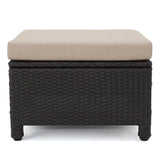 Puerta 5-piece Outdoor Wicker Chat Set with Water Resistant Cushions by Christopher Knight Home