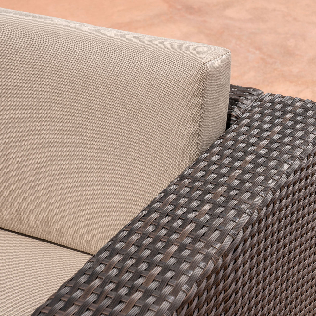 Puerta Grey Wicker V-Shaped Sofa and Swivel Chair Set by Christopher Knight Home