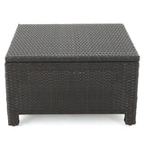 Puerta Grey Wicker V-Shaped Sofa and Swivel Chair Set by Christopher Knight Home