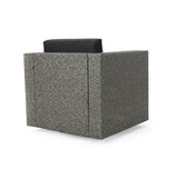 Puerta Grey Wicker V-Shaped Sofa and Swivel Chair Set by Christopher Knight Home