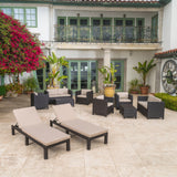 Puerta Outdoor 10-piece Wicker Patio Set with Cushions by Christopher Knight Home