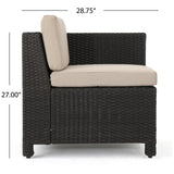 Puerta Outdoor 10-piece Wicker Sofa Set Collection with Cushions by Christopher Knight Home