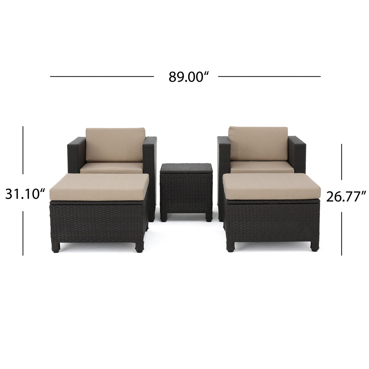 Puerta Outdoor 10-piece Wicker Sofa Set Collection with Cushions by Christopher Knight Home