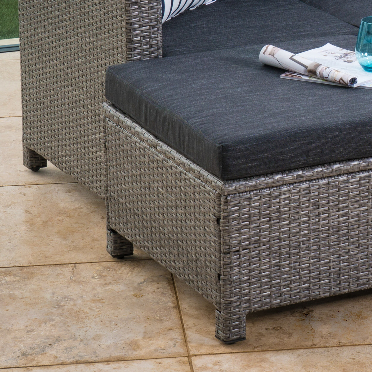 Puerta Outdoor 13-piece Cushioned Wicker Patio Set by Christopher Knight Home