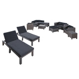 Puerta Outdoor 13-piece Cushioned Wicker Patio Set by Christopher Knight Home