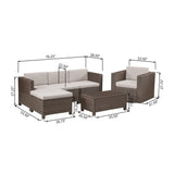 Puerta Outdoor L-shaped Sofa Set with Cushions by Christopher Knight Home