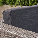 Puerta Outdoor L-shaped Sofa Set with Cushions by Christopher Knight Home