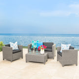 Puerta Outdoor 4-piece Patio Chat Set by Christopher Knight Home