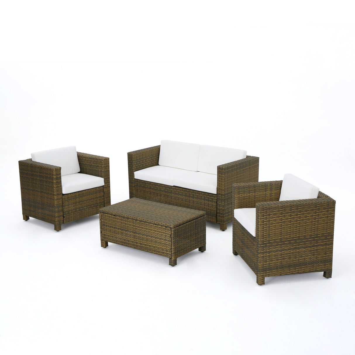 Puerta Outdoor 4-piece Patio Chat Set by Christopher Knight Home