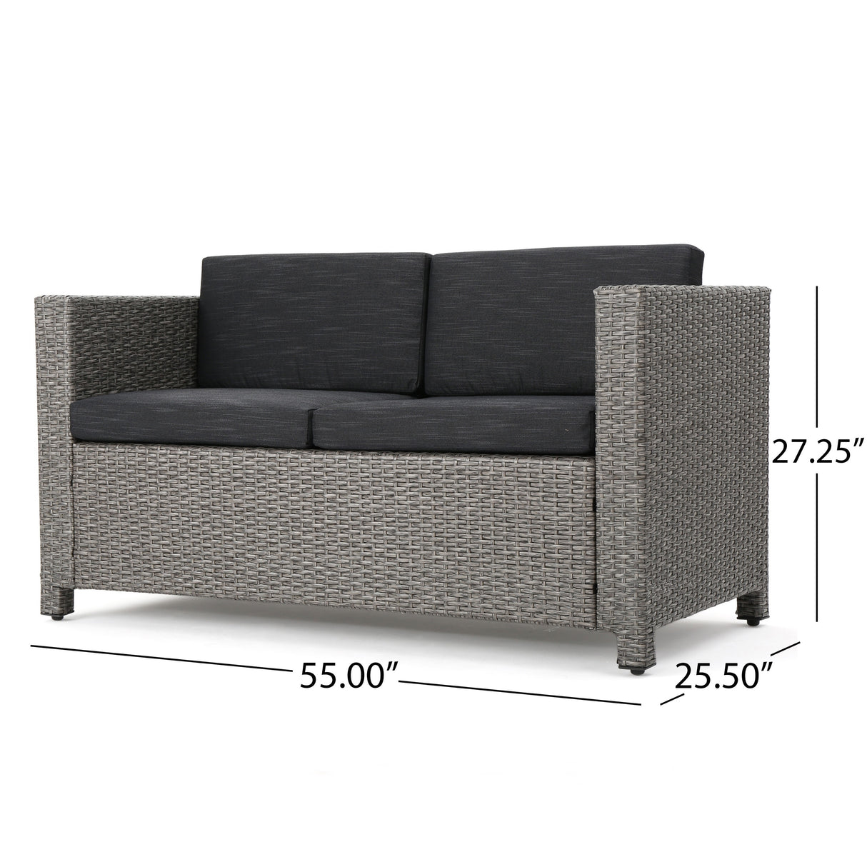 Puerta Outdoor 4-piece Patio Chat Set by Christopher Knight Home