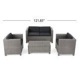 Puerta Outdoor 4-piece Patio Chat Set by Christopher Knight Home