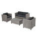 Puerta Outdoor 4-piece Patio Chat Set by Christopher Knight Home
