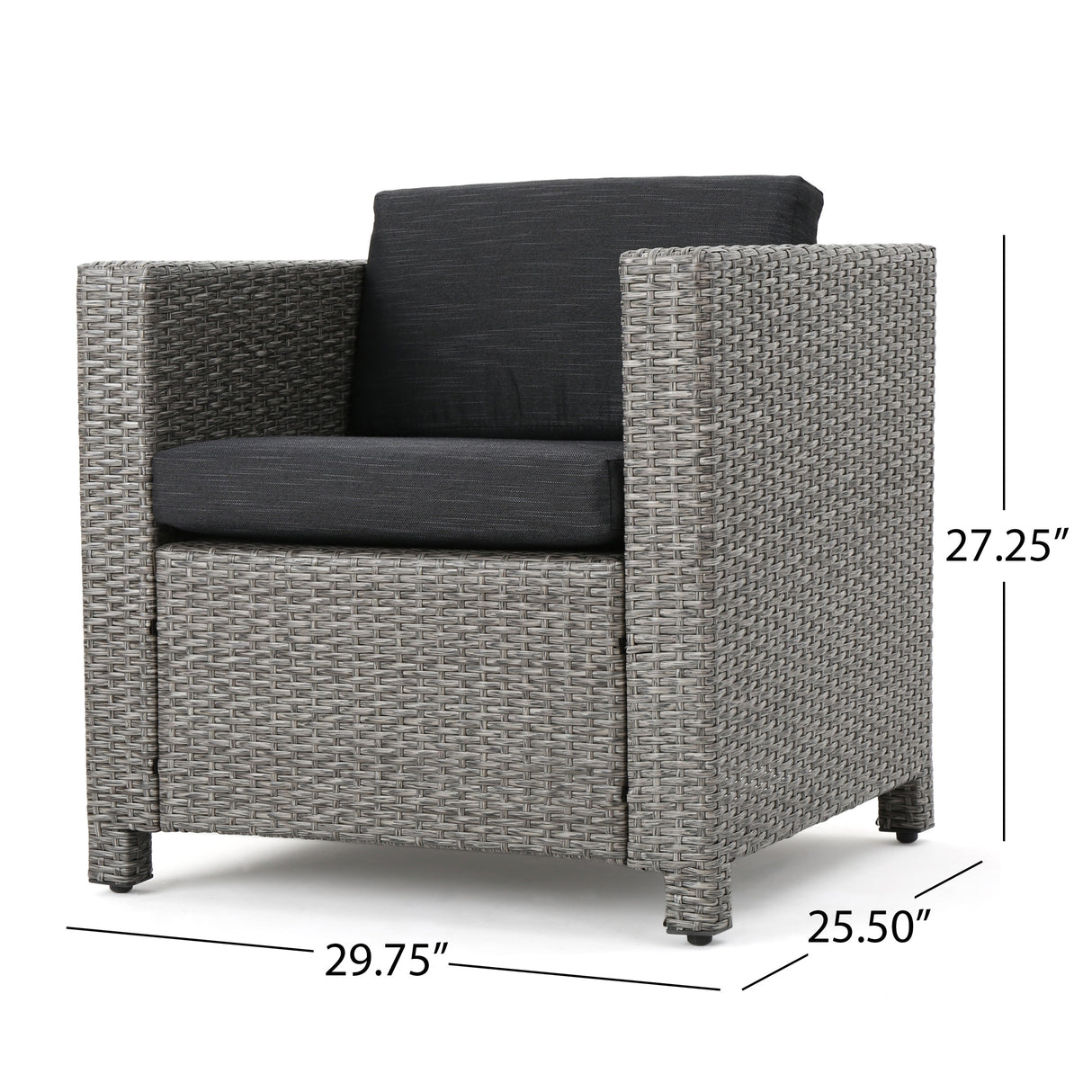 Puerta Outdoor 4-piece Patio Chat Set by Christopher Knight Home