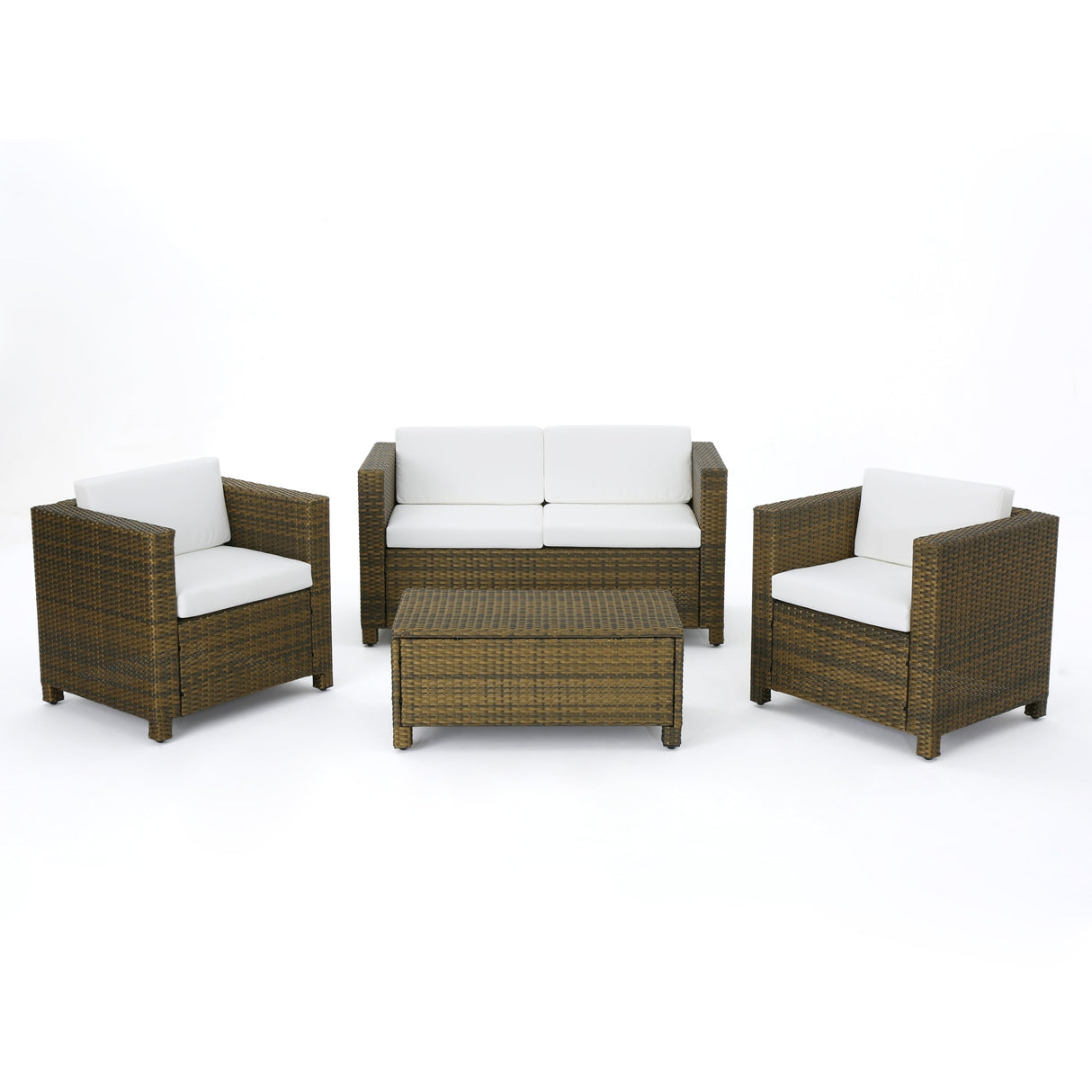 Puerta Outdoor 4-piece Patio Chat Set by Christopher Knight Home