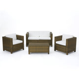 Puerta Outdoor 4-piece Patio Chat Set by Christopher Knight Home