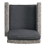 Puerta Outdoor 5-piece Wicker Dining Bar Set with Cushions by Christopher Knight Home