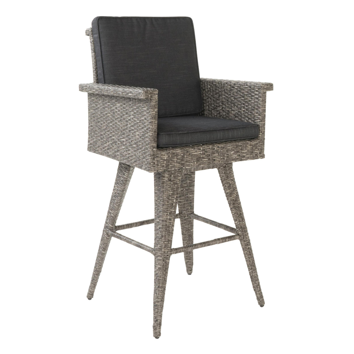 Puerta Outdoor 5-piece Wicker Dining Bar Set with Cushions by Christopher Knight Home