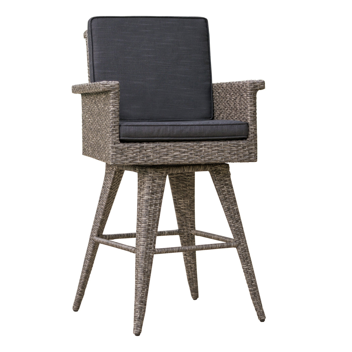 Puerta Outdoor 5-piece Wicker Dining Bar Set with Cushions by Christopher Knight Home