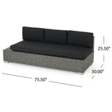 Puerta Outdoor 7-seater Wicker Sectional Sofa Chat Set with Cushions by Christopher Knight Home