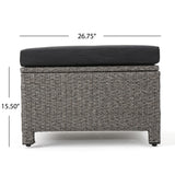 Puerta Outdoor 7-piece Wicker Daybed Set with Cushions by Christopher Knight Home