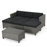 Puerta Outdoor 7-piece Wicker Daybed Set with Cushions by Christopher Knight Home