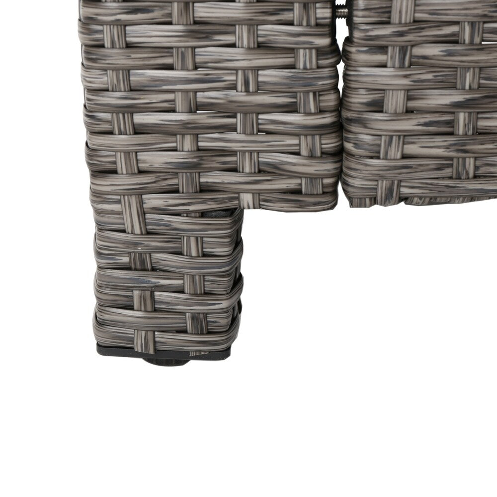 Puerta Outdoor 8 Seater Wicker Chat Set with Side Tables by Christopher Knight Home