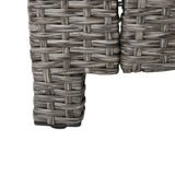 Puerta Outdoor 8 Seater Wicker Chat Set with Side Tables by Christopher Knight Home