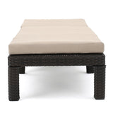 Puerta Outdoor Adjustable PE Wicker Chaise Lounge with Cushion by Christopher Knight Home (Set of 2)