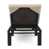Puerta Outdoor Adjustable PE Wicker Chaise Lounge with Cushion by Christopher Knight Home (Set of 2)