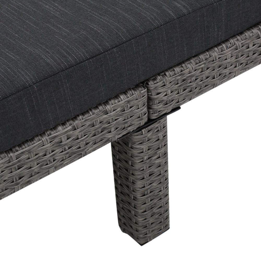 Puerta Outdoor Adjustable PE Wicker Chaise Lounge with Cushion by Christopher Knight Home (Set of 2)