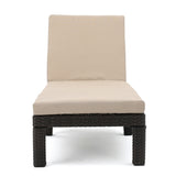 Puerta Outdoor Adjustable PE Wicker Chaise Lounge with Cushion by Christopher Knight Home (Set of 2)