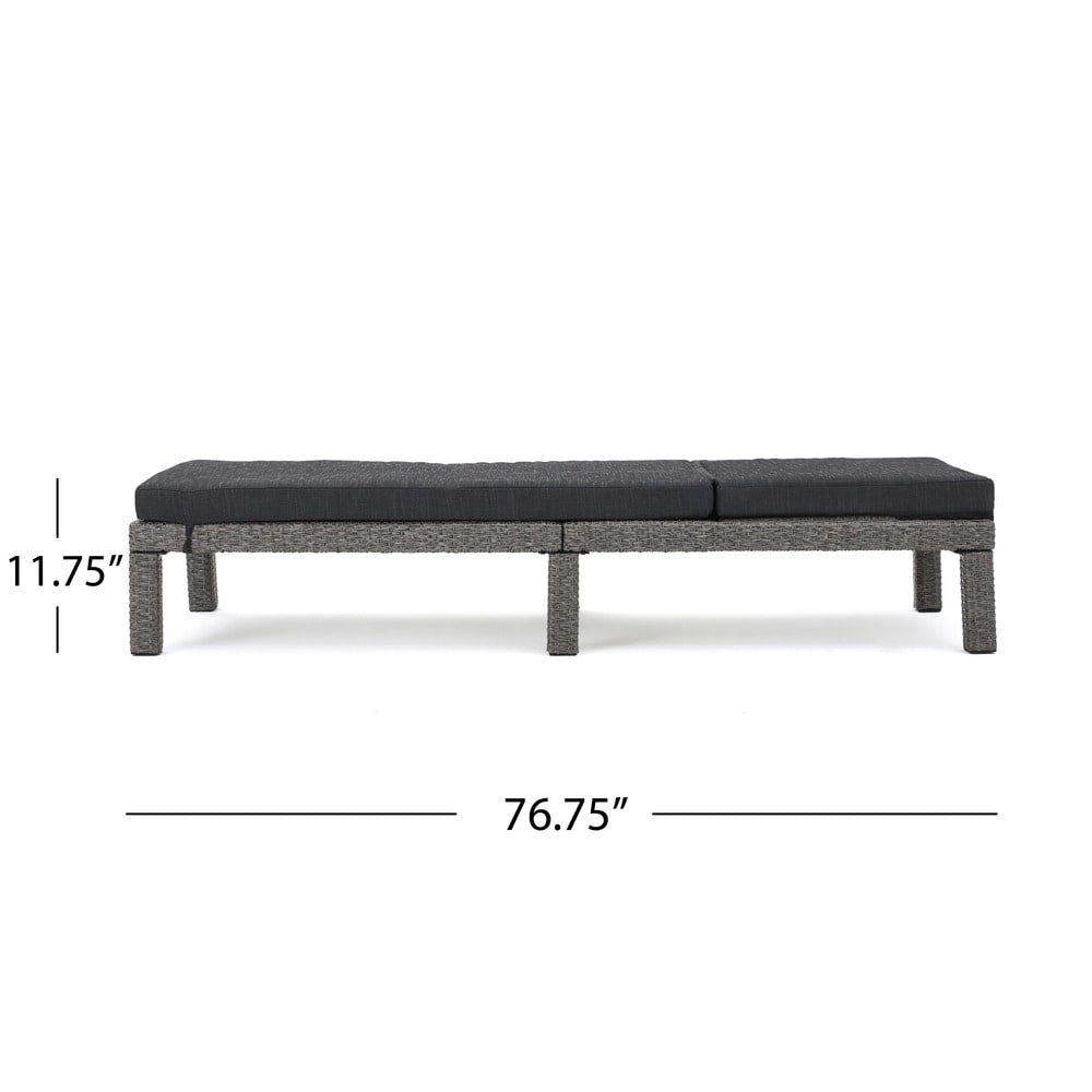 Puerta Outdoor Adjustable PE Wicker Chaise Lounge with Cushion by Christopher Knight Home (Set of 2)