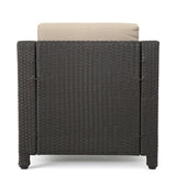 Puerta Outdoor Club Chairs with Water Resistant Cushions (Set of 4) by Christopher Knight Home
