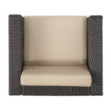 Puerta Outdoor Club Chairs with Water Resistant Cushions (Set of 4) by Christopher Knight Home