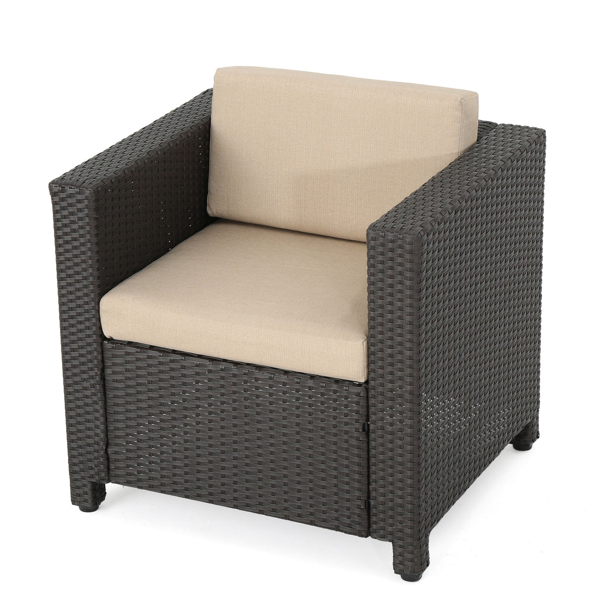 Puerta Outdoor Club Chairs with Water Resistant Cushions (Set of 4) by Christopher Knight Home